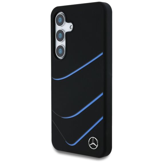 Mercedes Silicone Contrasted Curves MagSafe Case for Samsung Galaxy S25 - Black - Samsung Cases - Cases - Techbox