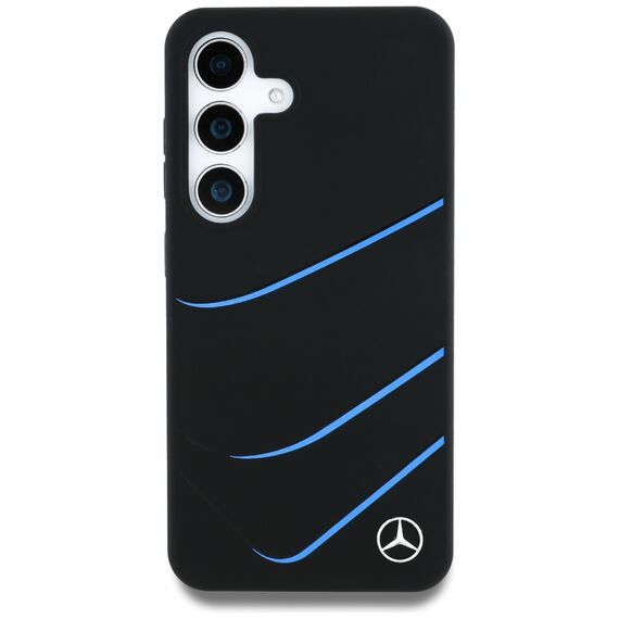 Mercedes Silicone Contrasted Curves MagSafe Case for Samsung Galaxy S25 - Black - Samsung Cases - Cases - Techbox