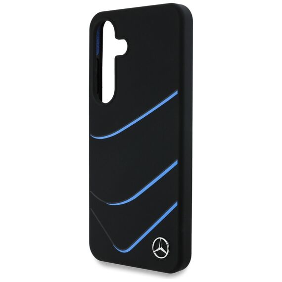 Mercedes Silicone Contrasted Curves MagSafe Case for Samsung Galaxy S25 - Black - Samsung Cases - Cases - Techbox