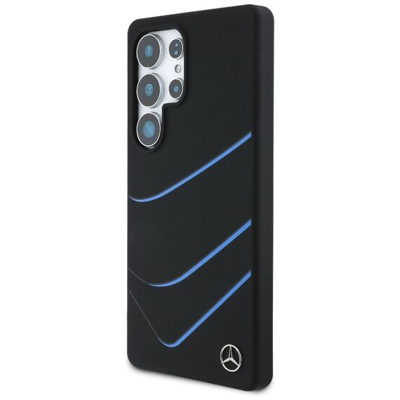 Mercedes Silicone Contrasted Curves MagSafe Case for Samsung Galaxy S25 Ultra - Black | Techbox