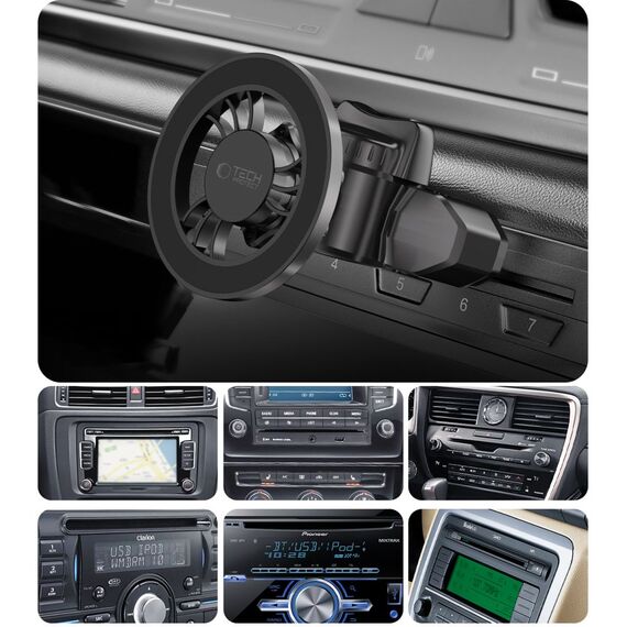 Tech-Protect N56 Magnetic MafSafe Car Holder CD Slot Mount - Black