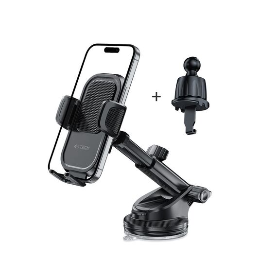 Tech-Protect V8 Car Holder for Dashboard, Windshield or Air Vent Mount - Black