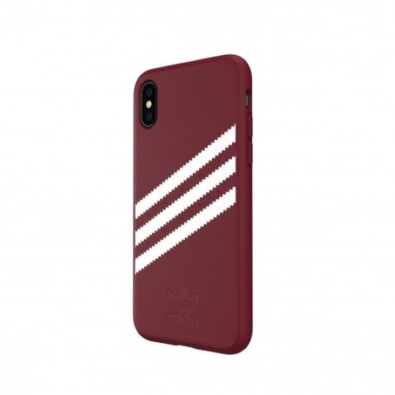 Adidas OR Molded PU Suede case for iPhone X / XS - burgundy | Techbox