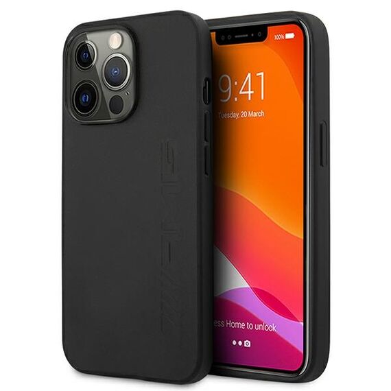 AMG Leather Hot Stamped Case for iPhone 13 Pro / 13 6.1" - Black - Uncategorized Cases (2) - Cases - Techbox