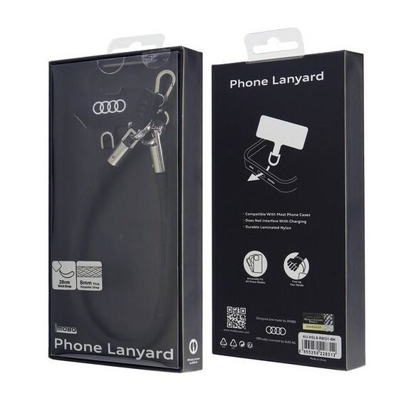 Audi Crossbody Lanyard Universal 28cm x 8mm - Black