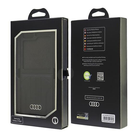 Audi Synthetic Leather MagSafe Case for Samsung Galaxy Z Flip 6 - Black | Techbox