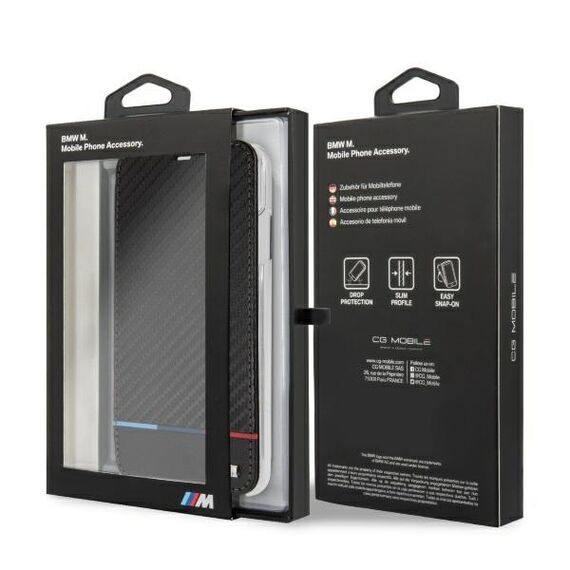 BMW Carbon Tricolor Stripe iPhone XS Max Case - Black - Uncategorized Cases (2) - Cases - Techbox