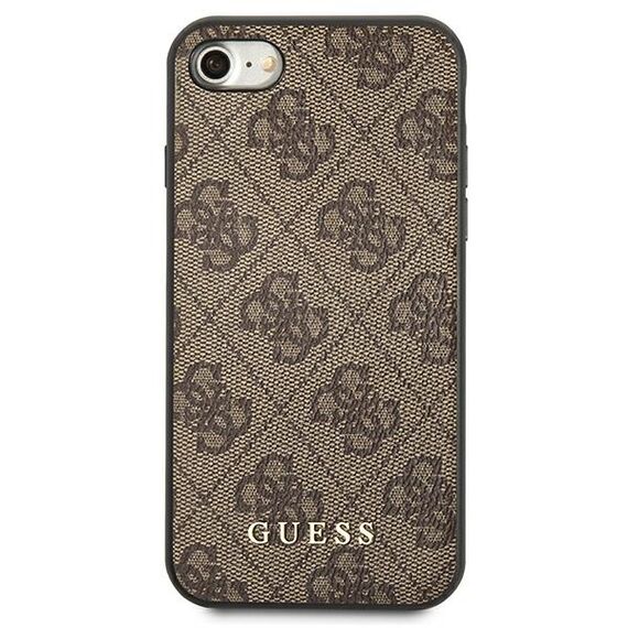 Guess 4G Metal Gold Logo Case for iPhone SE 2022 / 2020 / 7 / 8 - Brown | Techbox