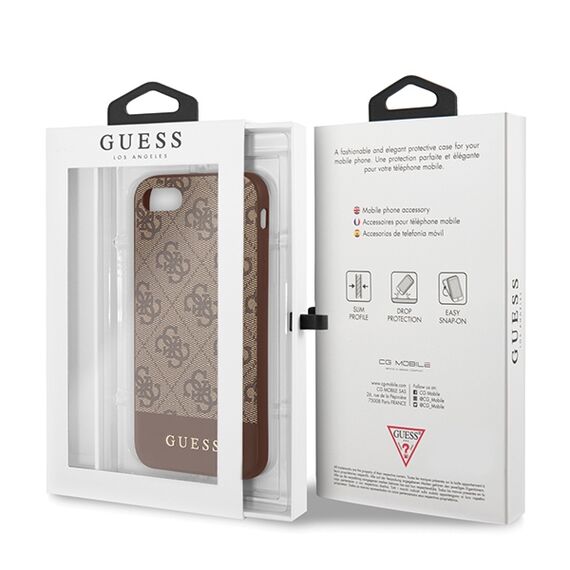 Guess 4G Stripe Collection case for iPhone 7 / 8 / SE 2020 / SE 2022 - brown | Techbox