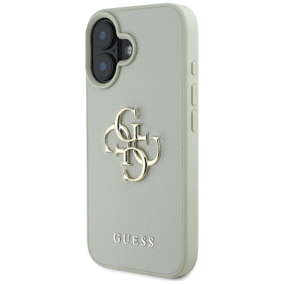Guess Grained Big 4G Logo Small Classic Logo case for iPhone 16 - green | Techbox