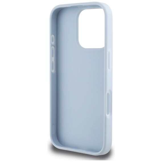 Guess Grained Big 4G Logo Small Classic Logo case for iPhone 16 Pro - blue - Apple Cases - Cases - Techbox