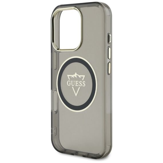 Guess IML Metal Mountain Logo MagSafe iPhone 16 Pro Case - Black | Techbox