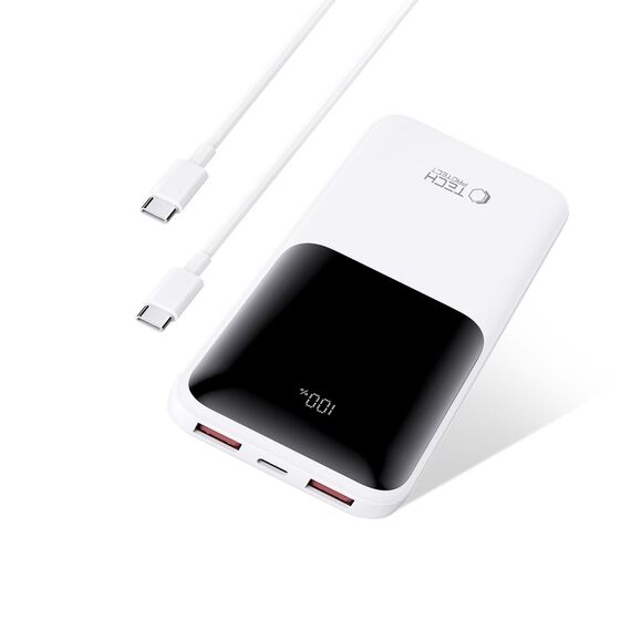 Powerbank Tech-Protect PB01 10000mAh 22.5W - white - Powerbanks - Smartphone Chargers - Techbox