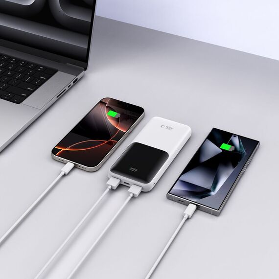 Powerbank Tech-Protect PB01 10000mAh 22.5W - white - Powerbanks - Smartphone Chargers - Techbox