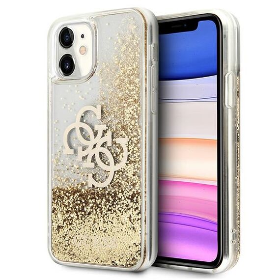 Guess 4G Big Liquid Glitter case for iPhone 11 6.1" / Xr - gold - Uncategorized Cases (2) - Cases - Techbox
