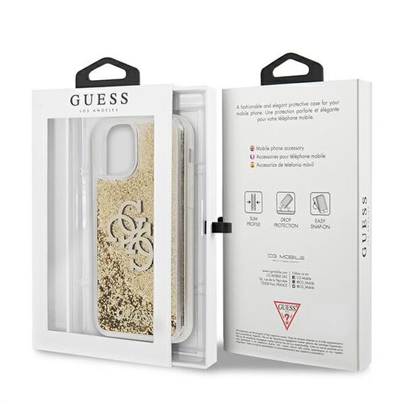 Guess 4G Big Liquid Glitter case for iPhone 11 6.1" / Xr - gold - Uncategorized Cases (2) - Cases - Techbox