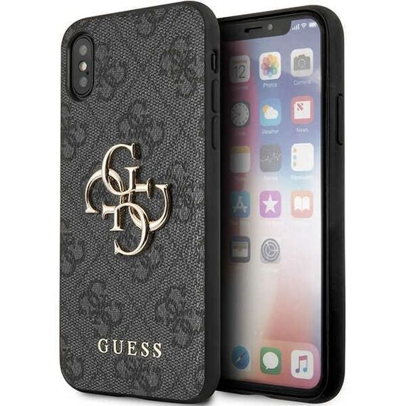 Guess 4G Big Metal Logo iPhone X/XS Case - Gray | Techbox