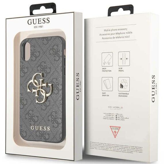 Guess 4G Big Metal Logo iPhone X/XS Case - Gray | Techbox