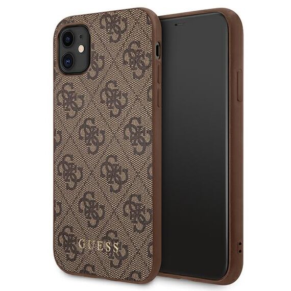 Guess 4G Metal Gold Logo Case for iPhone 11 / Xr 6.1" - Brown - Uncategorized Cases (2) - Cases - Techbox