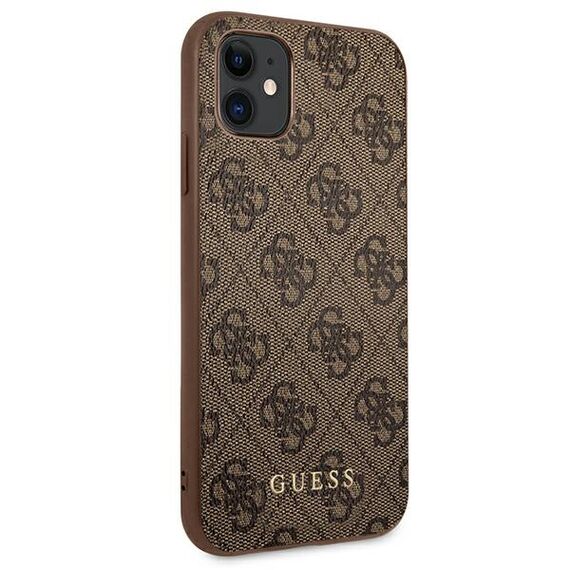 Guess 4G Metal Gold Logo Case for iPhone 11 / Xr 6.1" - Brown - Uncategorized Cases (2) - Cases - Techbox