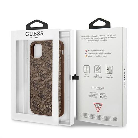 Guess 4G Metal Gold Logo Case for iPhone 11 / Xr 6.1" - Brown - Uncategorized Cases (2) - Cases - Techbox