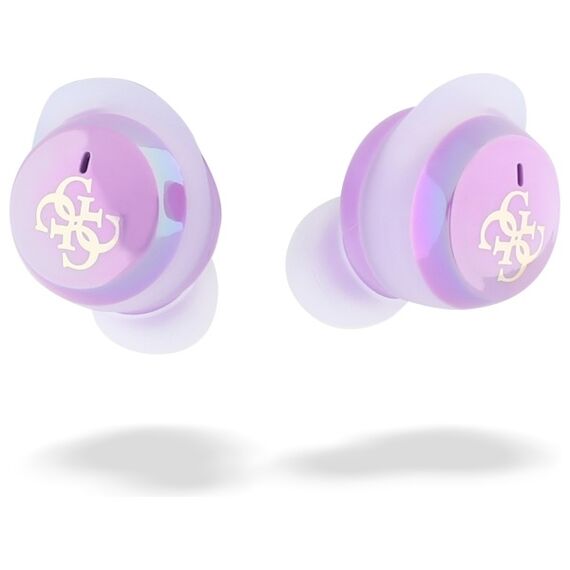 Guess 4G Printed Logo Bluetooth TWS Headphones + Docking Station - Purple