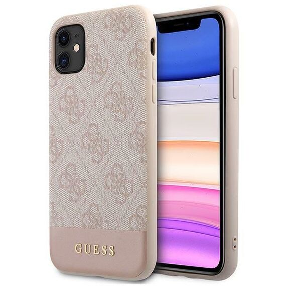 Guess 4G Stripe Collection Case for iPhone 11 / Xr 6.1" - Pink | Techbox