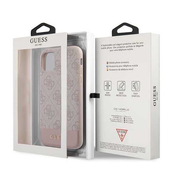 Guess 4G Stripe Collection Case for iPhone 11 / Xr 6.1" - Pink | Techbox