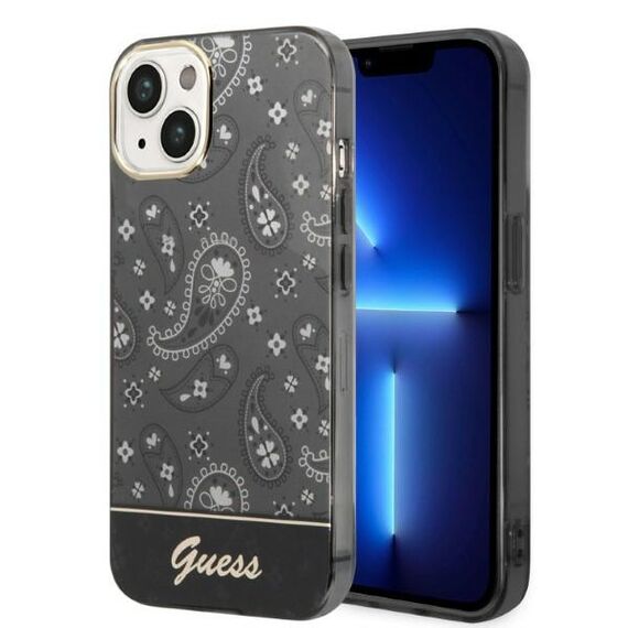 Guess Bandana Paisley Case for iPhone 14 / 15 / 13 6.1" - Black - Uncategorized Cases (2) - Cases - Techbox