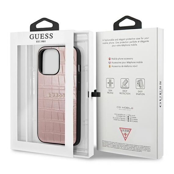 Guess Croco Strap Collection iPhone 13 Pro / 13 6.1" Case - Pink | Techbox