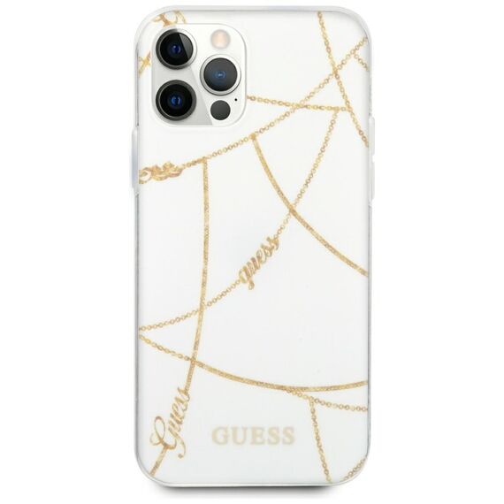 Guess Gold Chain Collection iPhone 12 Pro Max 6.7" Case - White - Uncategorized Cases (2) - Cases - Techbox