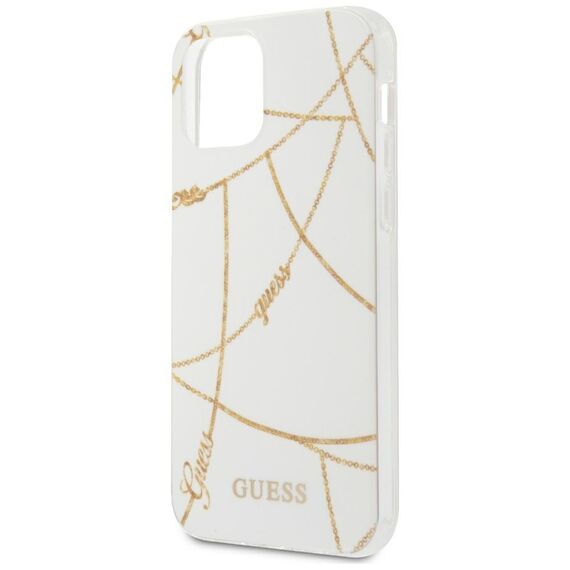 Guess Gold Chain Collection iPhone 12 Pro Max 6.7" Case - White - Uncategorized Cases (2) - Cases - Techbox