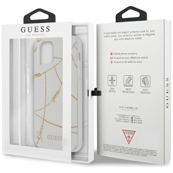 Guess Gold Chain Collection iPhone 12 Pro Max 6.7" Case - White - Uncategorized Cases (2) - Cases - Techbox