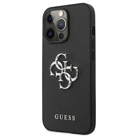Guess Saffiano 4G Metal Logo case for iPhone 13 Pro / 13 6.1" - black - Uncategorized Cases (2) - Cases - Techbox