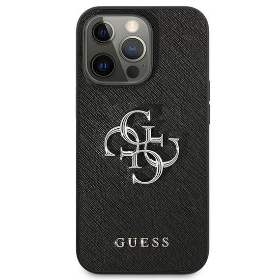 Guess Saffiano 4G Metal Logo case for iPhone 13 Pro / 13 6.1" - black - Uncategorized Cases (2) - Cases - Techbox