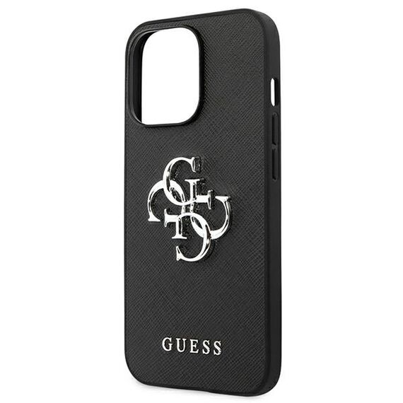 Guess Saffiano 4G Metal Logo case for iPhone 13 Pro / 13 6.1" - black - Uncategorized Cases (2) - Cases - Techbox