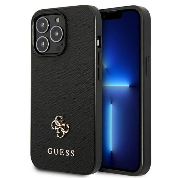 Guess Saffiano 4G Small Metal Logo case for iPhone 13 Pro / 13 6.1" - black - Uncategorized Cases (2) - Cases - Techbox