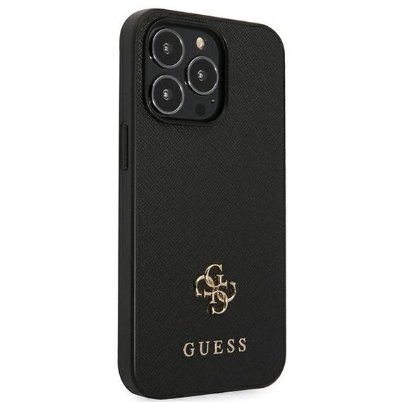 Guess Saffiano 4G Small Metal Logo case for iPhone 13 Pro / 13 6.1" - black - Uncategorized Cases (2) - Cases - Techbox
