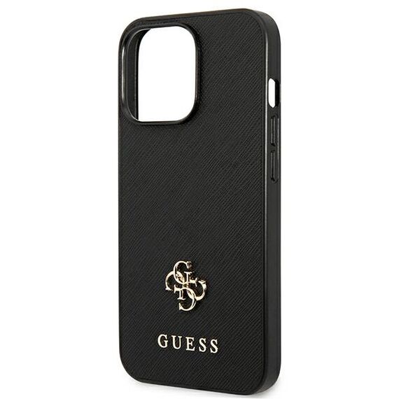 Guess Saffiano 4G Small Metal Logo case for iPhone 13 Pro / 13 6.1" - black - Uncategorized Cases (2) - Cases - Techbox