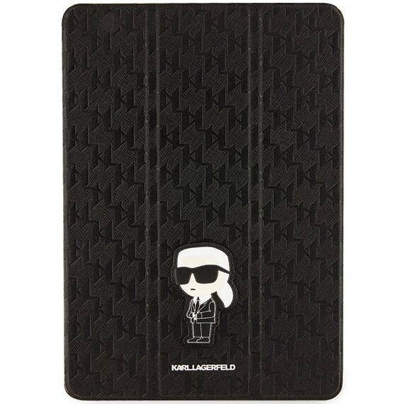 Karl Lagerfeld Saffiano Monogram Ikonik Case for iPad 10.2" 2019 (7th gen.) Folio Magnet Allover Cover - Black - Tablet Accessories - Tablet PC & Accessories - Techbox