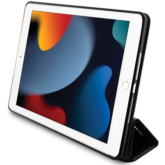 Karl Lagerfeld Saffiano Monogram Ikonik Case for iPad 10.2" 2019 (7th gen.) Folio Magnet Allover Cover - Black - Tablet Accessories - Tablet PC & Accessories - Techbox