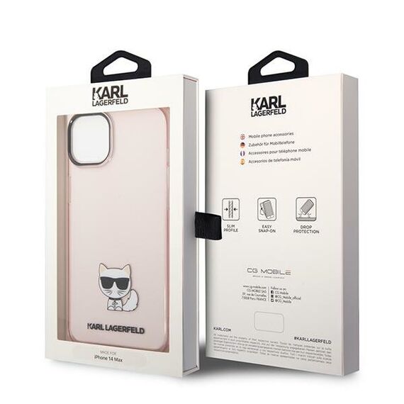 Karl Lagerfeld Transparent Choupette Body Case for iPhone 14 Plus / 15 Plus 6.7" - Pink - Uncategorized Cases (2) - Cases - Techbox