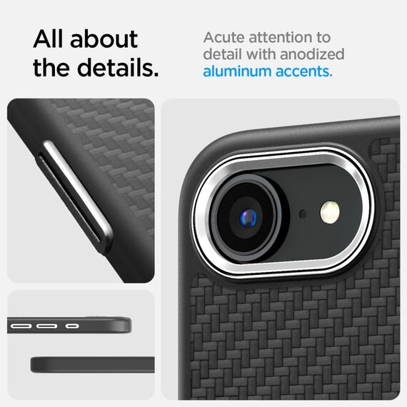 Spigen Enzo Aramid MagSafe iPhone 16e Case - Black | Techbox