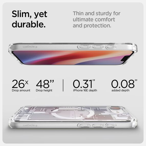 Spigen Ultra Hybrid MagSafe Case for iPhone 16e Zero One - White | Techbox