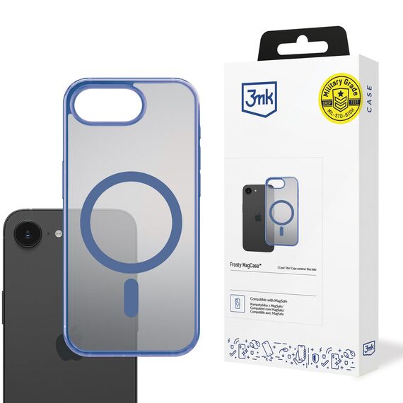 3mk Frosty MagCase for Apple iPhone 16E - Blue