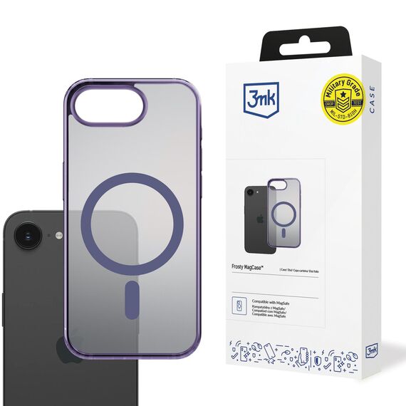 3mk Frosty MagCase for Apple iPhone 16E - Purple