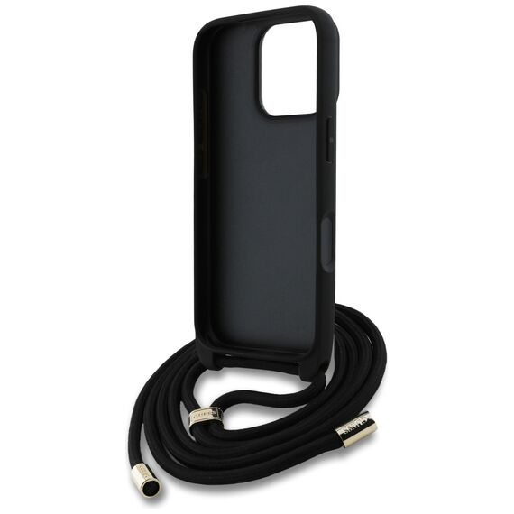 Guess 4G Big Logo Cord Stap Crossbody Case for iPhone 16 Pro Brown - Apple Cases - Cases - Techbox
