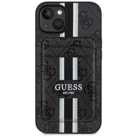 Guess 4G Stripes case with Magsafe wallet for iPhone 15 black - Uncategorized Cases (2) - Cases - Techbox