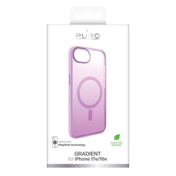 Puro Cover in TPU "GRADIENT" with Magsafe and gradient effect for iPhone 16E, pink | Techbox