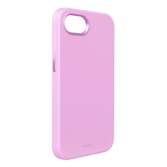 Puro Liquid Silicon Cover "ICON MAG PRO" with Magsafe, metal buttons and camera ring for iPhone 16E, pink - Apple Cases - Cases - Techbox